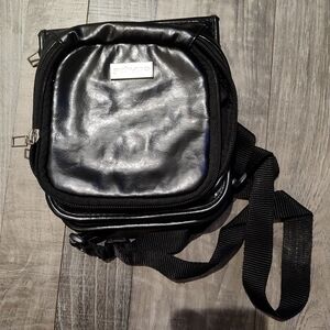 Black Leather CD Holder Bag